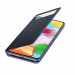 Samsung Galaxy S-View Wallet Cover EF-EA415PB - оригинален калъф през който виждате информация от дисплея за Samsung Galaxy A41 (черен) 4