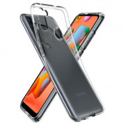 Spigen Liquid Crystal Case - тънък качествен силиконов (TPU) калъф за Samsung Galaxy A11 (прозрачен)  6