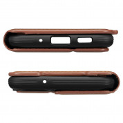 Spigen Ciel Wallet Leather Case - дизайнерски кожен калъф за Samsung Galaxy S20 Ultra (кафяв) 4