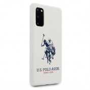 U.S. Polo Assn. Silicone Case - твърд силиконов кейс за Samsung Galaxy S20 (бял) 5
