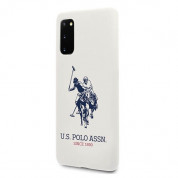 U.S. Polo Assn. Silicone Case - твърд силиконов кейс за Samsung Galaxy S20 (бял) 1