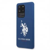 U.S. Polo Assn. Silicone Case - твърд силиконов кейс за Samsung Galaxy S20 Ultra (син) 1