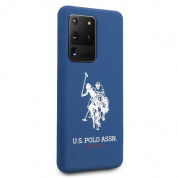 U.S. Polo Assn. Silicone Case - твърд силиконов кейс за Samsung Galaxy S20 Ultra (син) 5