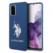 U.S. Polo Assn. Silicone Case - твърд силиконов кейс за Samsung Galaxy S20 Plus (син)