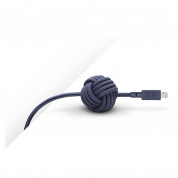 Native Union Key Lightning Cable - здрав плетен кабел, тип ключодържател с Lightning за Apple устройства (тъмносин) 1
