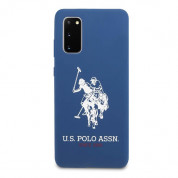 U.S. Polo Assn. Silicone Case - твърд силиконов кейс за Samsung Galaxy S20 (син) 4