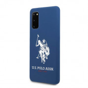 U.S. Polo Assn. Silicone Case - твърд силиконов кейс за Samsung Galaxy S20 (син) 1
