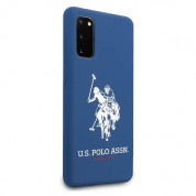 U.S. Polo Assn. Silicone Case - твърд силиконов кейс за Samsung Galaxy S20 (син) 5