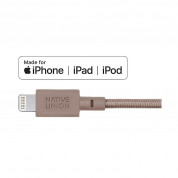 Native Union Key Lightning Cable - здрав плетен кабел, тип ключодържател с Lightning за Apple устройства (кафяв) 4