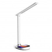 Platinet Desk Lamp 18W With Wireless Charging (PDL081W) - настолна LED лампа с функция безжично зареждане (бял)