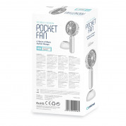 Platinet Pocket Fan - преносим мини вентилатор с презареждаема батерия (бял) 2