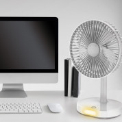Platinet Desk Fan - настолен вентилатор с презареждаема батерия (бял) 4