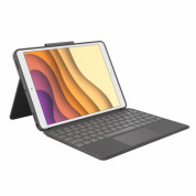 Logitech Combo Touch - безжична клавиатура и тракпад, с кейс и поставка за iPad Air 3 (2019), iPad Pro 10.5 (2017) (тъмносив)