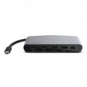 Belkin Thunderbolt 3 Dock Mini HD  - мултифункционален хъб за свързване от USB-C към два HDMI, Ethernet, USB 3.0. USB 2.0 порта (тъмносив) 2