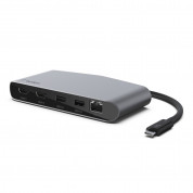 Belkin Thunderbolt 3 Dock Mini HD  - мултифункционален хъб за свързване от USB-C към два HDMI, Ethernet, USB 3.0. USB 2.0 порта (тъмносив) 4