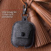 TwelveSouth AirSnap Leather Case - кожен калъф (ествествена кожа) за Apple AirPods и Apple AirPods 2 (тъмносив) 3