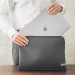 Moshi Pluma Laptop Sleeve - текстилен калъф за  MacBook Pro 16, MacBook Pro 15 и преносими компютри до 16 инча (сив) 4