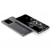 Spigen Crystal Flex Case - тънък качествен силиконов (TPU) калъф за Samsung Galaxy S20 Ultra (прозрачен)  5