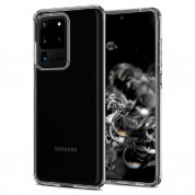 Spigen Crystal Flex Case - тънък качествен силиконов (TPU) калъф за Samsung Galaxy S20 Ultra (прозрачен) 