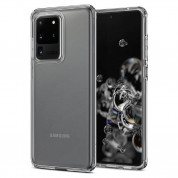Spigen Crystal Flex Case - тънък качествен силиконов (TPU) калъф за Samsung Galaxy S20 Ultra (прозрачен)  1