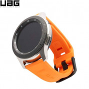 Urban Armor Gear Scout Strap - изключително здрава силиконова каишка за Samsung Galaxy Watch 46 mm, Gear S3 Classic, Gear S3 Frontier (оранжев)