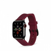 Artwizz WatchBand Silicone - силиконова каишка за Apple Watch 38мм, 40мм, 41мм (тъмночервен)