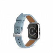 Artwizz WatchBand Leather - кожена (естествена кожа) каишка за Apple Watch 38мм, 40мм, 41мм (светлосин) 2