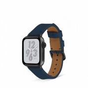 Artwizz WatchBand Leather - кожена (естествена кожа) каишка за Apple Watch 42мм, 44мм, 45мм, Ultra 49мм (син)