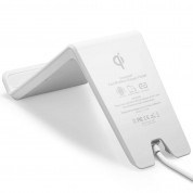 Spigen Dual Coil Fast Wireless Charger Stand F303W - поставка (пад) за безжично зареждане за QI съвместими смартфони (бял) 2