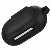 Spigen Silicone Fit Case - силиконов калъф с карабинер за Samsung Galaxy Buds Plus, Samsung Galaxy Buds (черен) 6