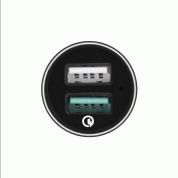Spigen Qualcomm Quick Charge 3.0 Car Charger - зарядно за кола с технология за бързо зареждане с 2 USB изхода (QC3.0 + 5V / 2.4A) (черен) 3