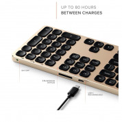 Satechi Aluminum Wireless Keyboard with Numeric Keypad - качествена алуминиева безжична блутут клавиатура за Mac (златист) 8