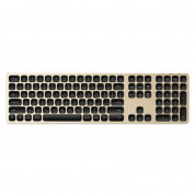 Satechi Aluminum Wireless Keyboard with Numeric Keypad - качествена алуминиева безжична блутут клавиатура за Mac (златист) 1