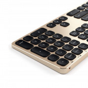 Satechi Aluminum Wireless Keyboard with Numeric Keypad - качествена алуминиева безжична блутут клавиатура за Mac (златист) 3