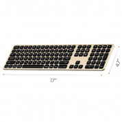 Satechi Aluminum Wireless Keyboard with Numeric Keypad - качествена алуминиева безжична блутут клавиатура за Mac (златист) 6