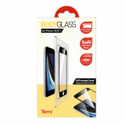 Torrii BodyGlass 3D Full Cover Glass - калено стъклено защитно покритие за целия дисплей на iPhone SE (2022), iPhone SE (2020), iPhone 8, iPhone 7 (прозрачен-черен) 2
