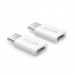 Anker USB-C Male to Micro USB Female Adapter - адаптер от microUSB женско към USB-C мъжко за мобилни устройства с USB-C порт (бял) (2 броя) 1
