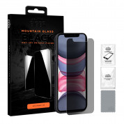 Eiger Mountain Glass Black Anti-Spy Privacy Filter Tempered Glass - калено стъклено защитно покритие с определен ъгъл на виждане за дисплея на iPhone 11, iPhone XR