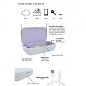 MyGuard UV-Box Sterilizer With Wireless Charger - поставка за безжично зареждане и UV стерилизатор за мобилни устройства до 6.7 инча (сив) 1