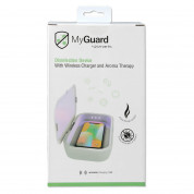 MyGuard UV-Box Sterilizer With Wireless Charger - поставка за безжично зареждане и UV стерилизатор за мобилни устройства до 6.7 инча (сив) 14