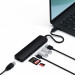Satechi USB-C Aluminum Slim Multiport - мултифункционален хъб за свързване на допълнителна периферия за компютри с USB-C (черен) 4