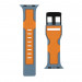 Urban Armor Gear Civilian Strap - изключително здрава силиконова каишка за Apple Watch 42мм, 44мм, 45мм, Ultra 49мм (син-оранжев) 4