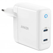 Anker PowerPort Atom PD 2 60W USB-C PD Wall Charger - захранване с 2 x USB-C (PD) изхода (бял) 