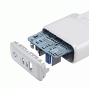 Anker PowerPort PD+ 2 USB-C 33W Wall Charger - захранване за ел. мрежа с USB-A изход и USB-C (PD) изход (бял)  1