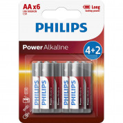 Philips Power Alkaline LR6 AA (E) Mignon - промо комплект 6 броя ултра-устойчиви батерии