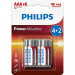 Philips Power Alkaline LR03 AAA (E) Mignon - промо комплект 6 броя ултра-устойчиви батерии 1