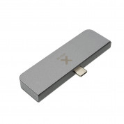 A-solar Xtorm XC204 USB-C Hub 4-in-1 4K HDMI, USB-C, USB-A & 3.5 mm - мултифункционален хъб за свързване на допълнителна периферия за MacBook и устройства с USB-C (тъмносив) 1