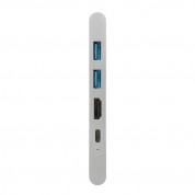 A-solar Xtorm XC206 USB-C Hub 7-in-1 4K HDMI, Ethernet, USB-C, 2xUSB-A, SD, microSD - мултифункционален хъб за свързване на допълнителна периферия за MacBook и устройства с USB-C (тъмносив) 3