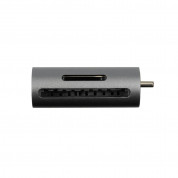 A-solar Xtorm XC206 USB-C Hub 7-in-1 4K HDMI, Ethernet, USB-C, 2xUSB-A, SD, microSD - мултифункционален хъб за свързване на допълнителна периферия за MacBook и устройства с USB-C (тъмносив) 5