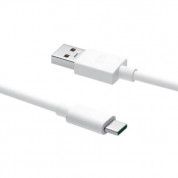 Oppo Vooc USB-A to USB-C Cable - USB-A към USB-C кабел за устройства с USB-C порт (100 см) (бял) (bulk)  1